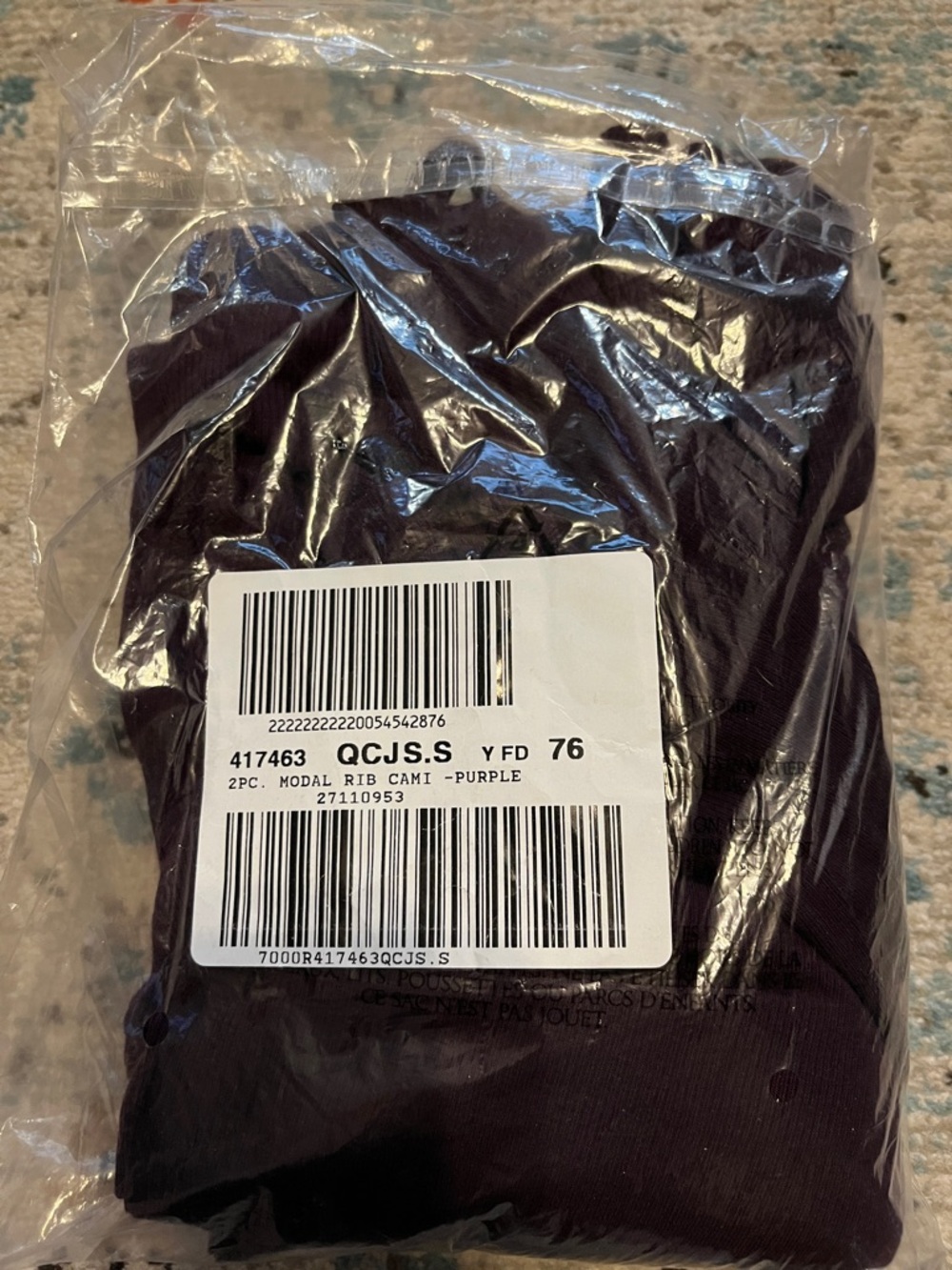 NWT Victoria's Secret SoSoft Modal Winter Wine Ribbed Cami & Pant Sleep Set - Picture 3 of 15